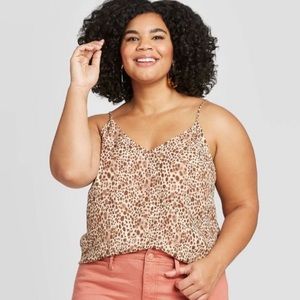 Leopard Print Plus Cami Tank